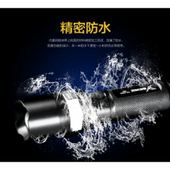 强光手电可调焦防水防震航空铝合金手电筒，买一送同型号一