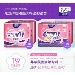 卫生巾洁婷日用10片装6包+夜用290mm 8片装6包